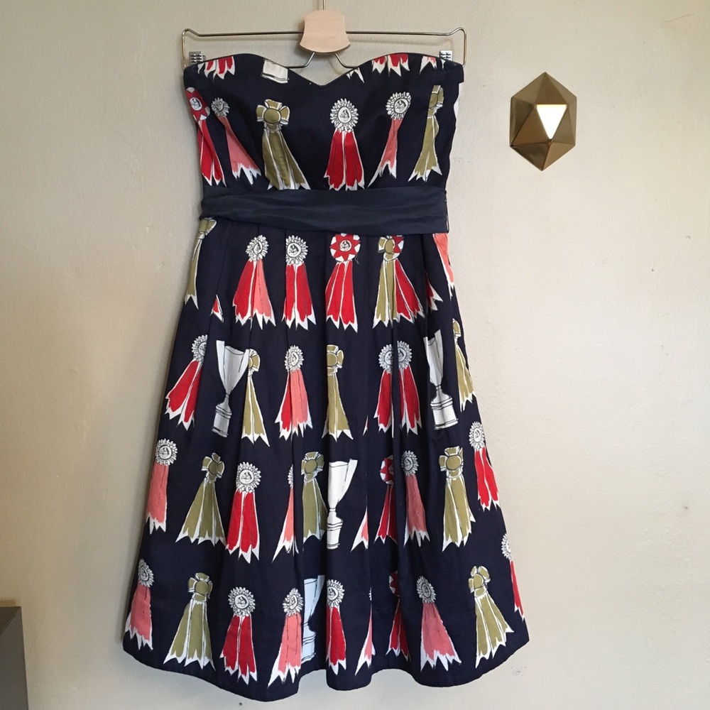 Anthropologie We Love Vera Highest Accolades Strapless Dress - EUC